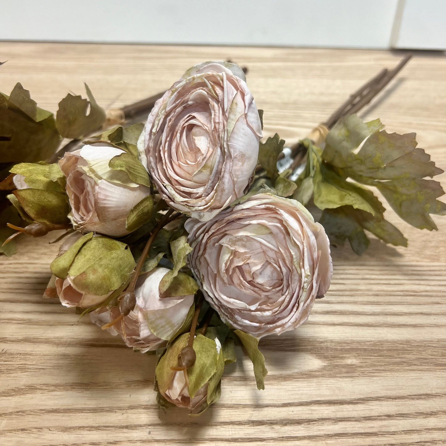 Faux Dried Ranunculus Bundles