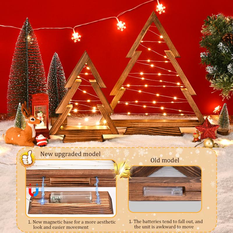 🎄 Modern Farmhouse Wooden Christmas Tree ✨ Rustic Holiday Decor