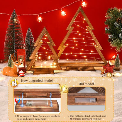 🎄 Modern Farmhouse Wooden Christmas Tree ✨ Rustic Holiday Decor