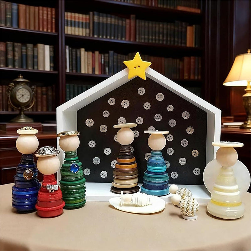 Button Nativity Scene Kit