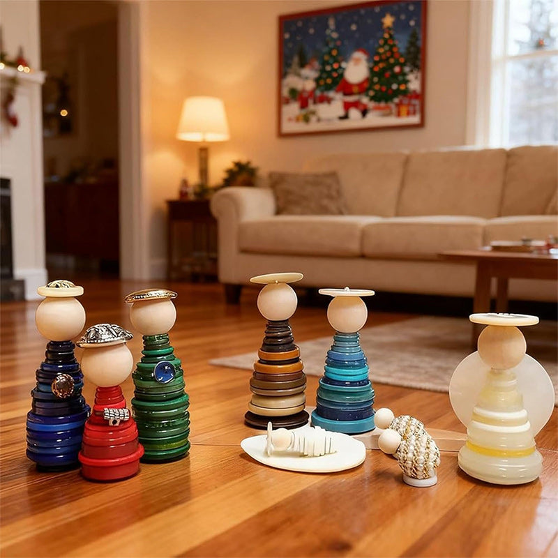 Button Nativity Scene Kit