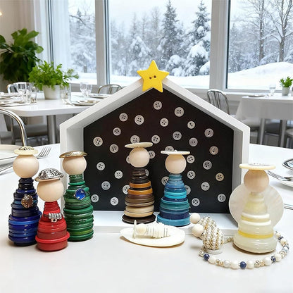 Button Nativity Scene Kit