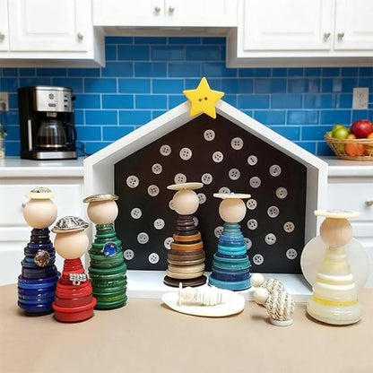 Button Nativity Scene Kit