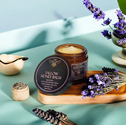 🔥Organic Grass-Fed Beef Tallow Balm with Raw Honey