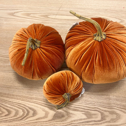 Orange Velvet Pumpkins