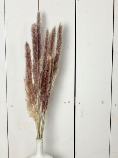 Faux Dried Natural Pampas Grass Bundle - Purple