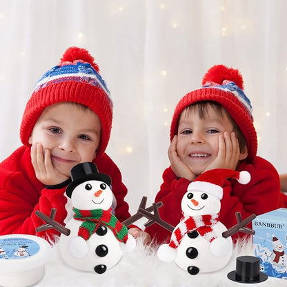 🎅☃️Christmas Snowman DIY Clay Craft Kit for Kids, Modeling Clay Snowman DIY Kit