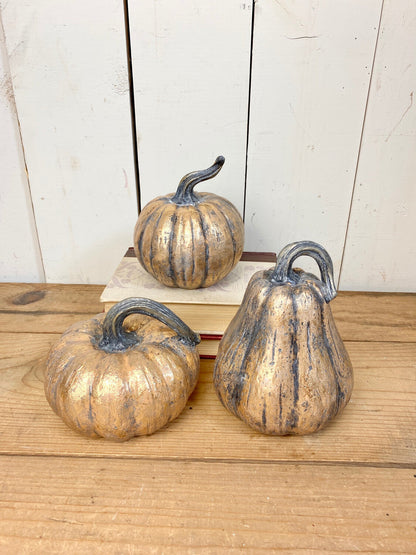 Gold Resin Pumpkins