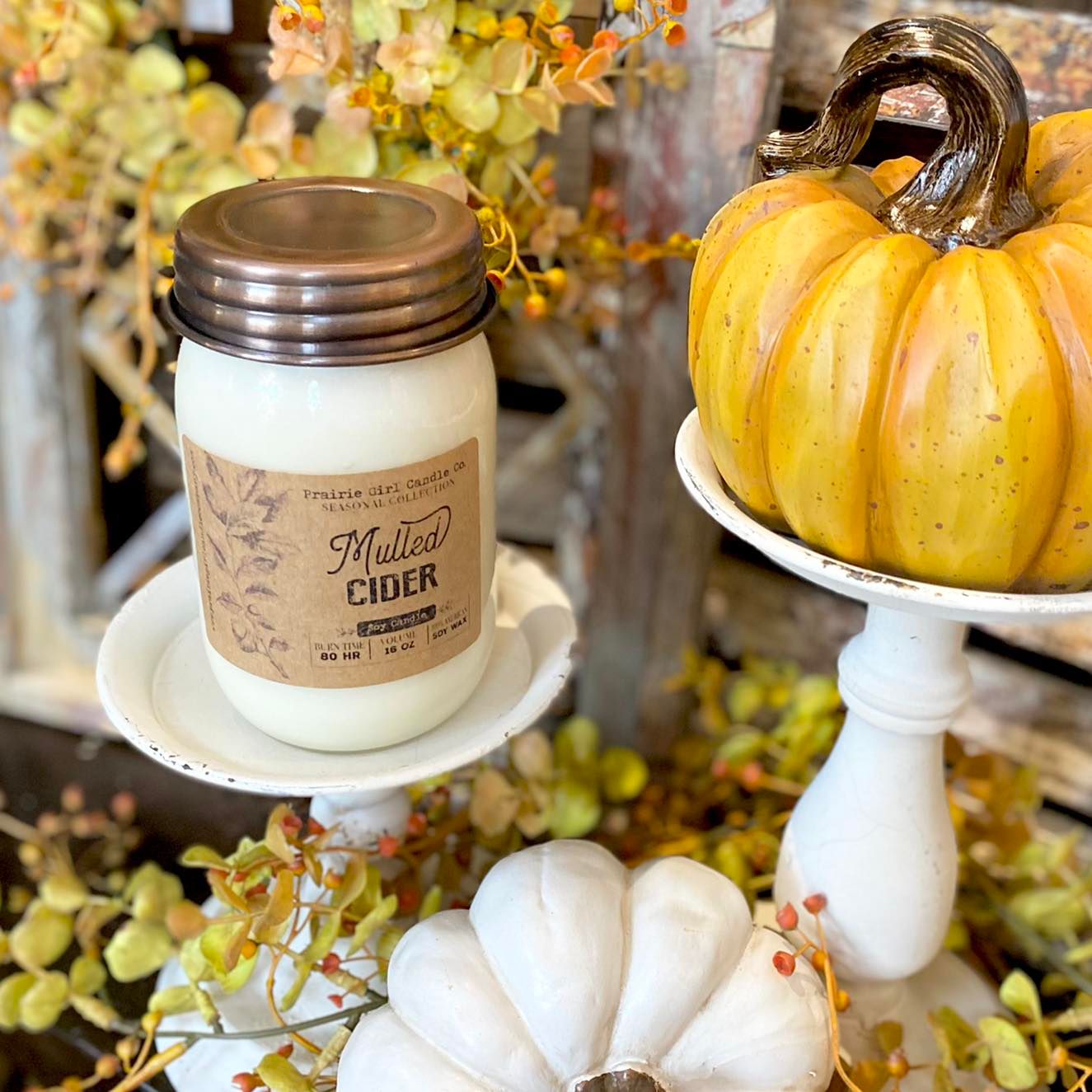 Distressed Resin Pumpkins