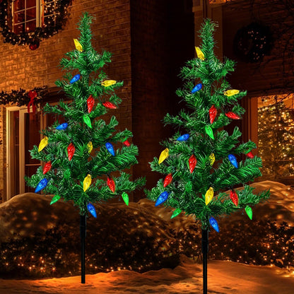 Christmas Tree Christmas Decorations Outdoor—Solar,Waterproof,Windproof