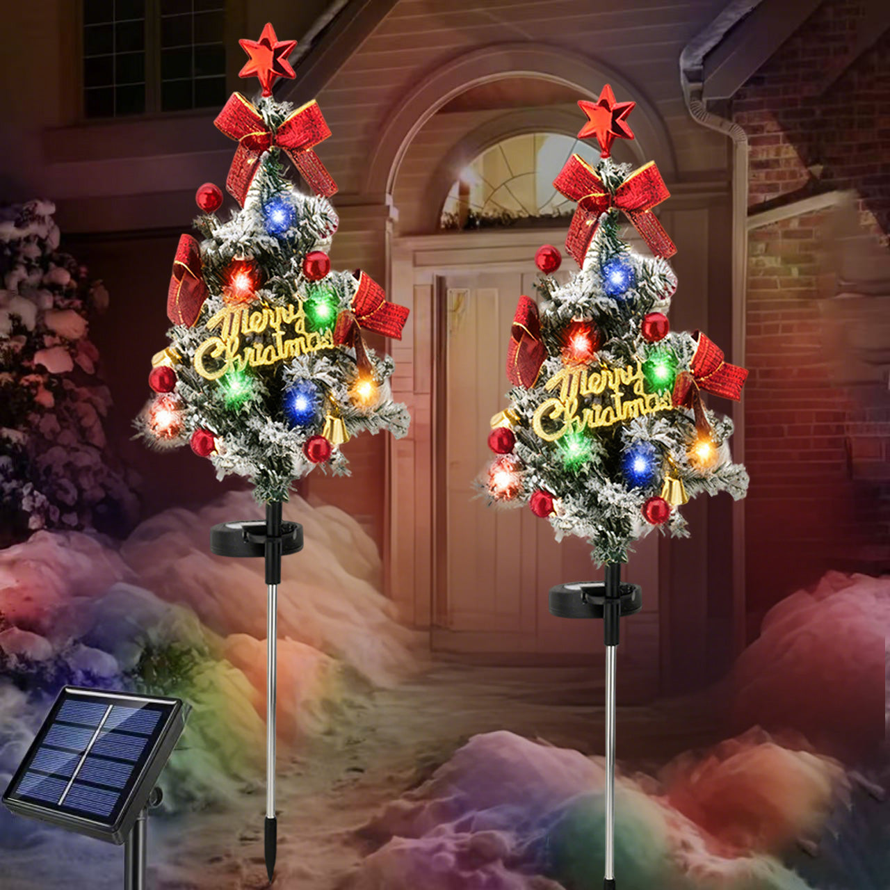 Christmas Tree Christmas Decorations Outdoor—Solar,Waterproof,Windproof