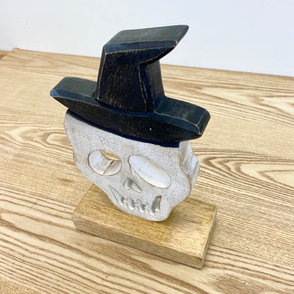 Carved Skull with Hat