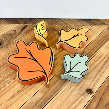 Autumn Leaves Wood Shapes - Set of 4
