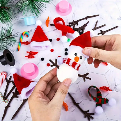 🎅☃️Christmas Snowman DIY Clay Craft Kit for Kids, Modeling Clay Snowman DIY Kit