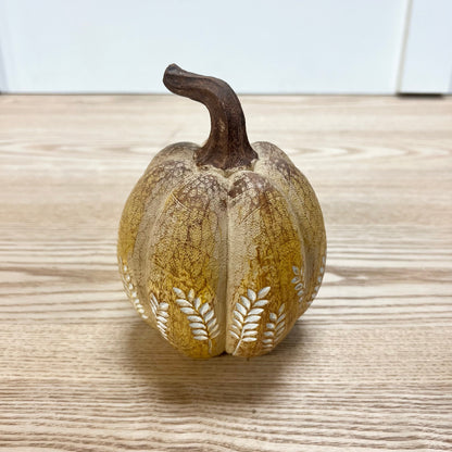 Engraved Resin Pumpkins - Set of 2