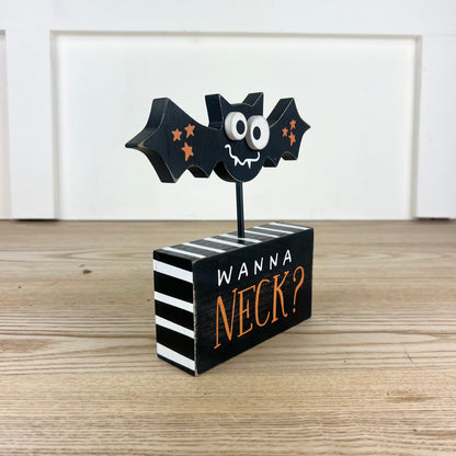 Wood Bat on Stand “Wanna Neck”