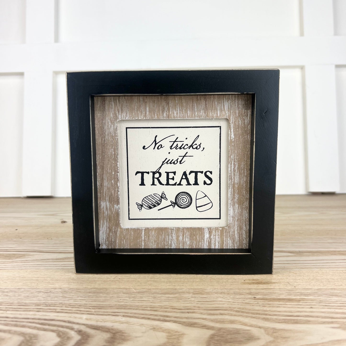 Treats/Eat Reversible Wood Frame Sign