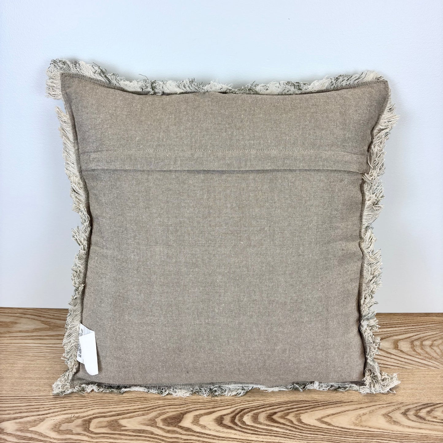 Plaid Square Pillow with Frayed Edges