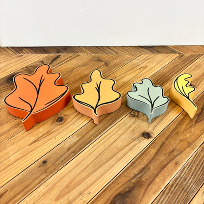 Autumn Leaves Wood Shapes - Set of 4