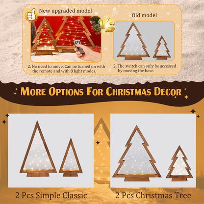 🎄 Modern Farmhouse Wooden Christmas Tree ✨ Rustic Holiday Decor