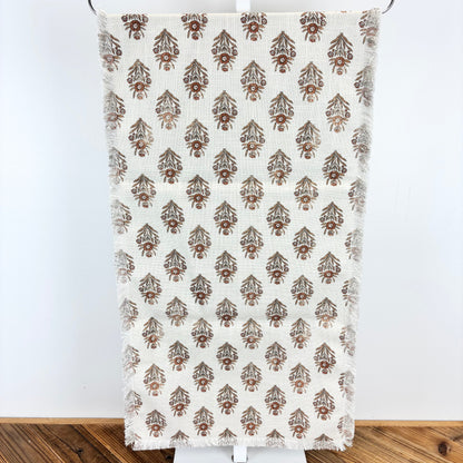 Block Print Floral Table Runner