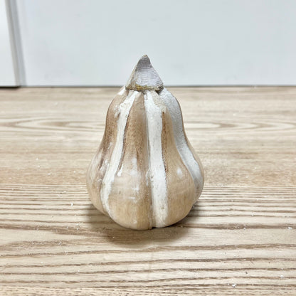 White Washed Mango Wood Pumpkins