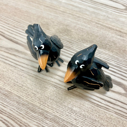 Wooden Crows - Set of 2