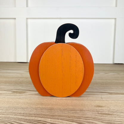 Wood Cut Out Pumpkin - 2 Sizes