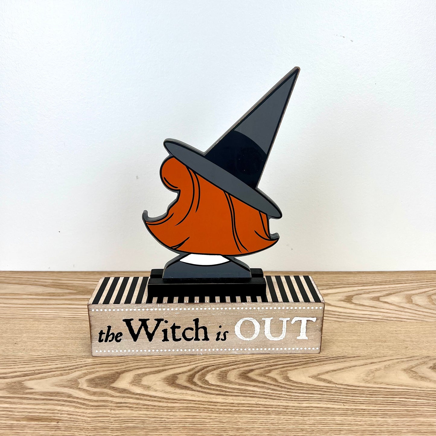 The Witch Is In/The Witch Is Out Reversible Wood Sign