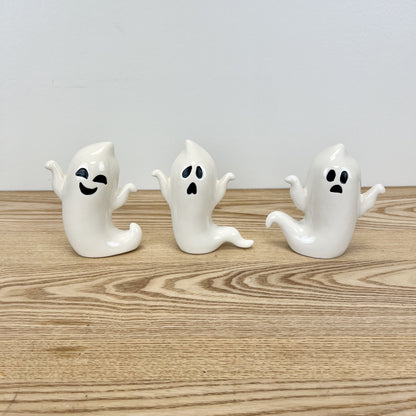 Ceramic Ghost Figurines - Set of 3