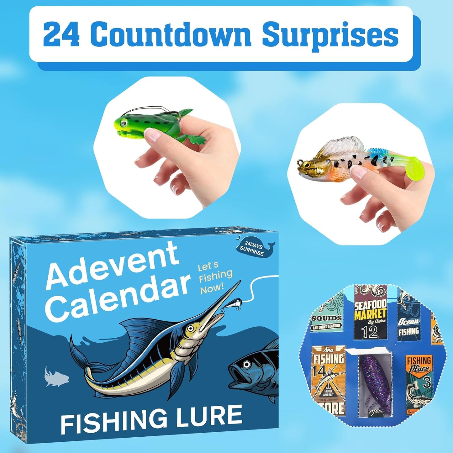 🎣 Fishing Advent Calendar 2025 (Limited Edition) -A Daily Surprise of Premium Fishing Treasures