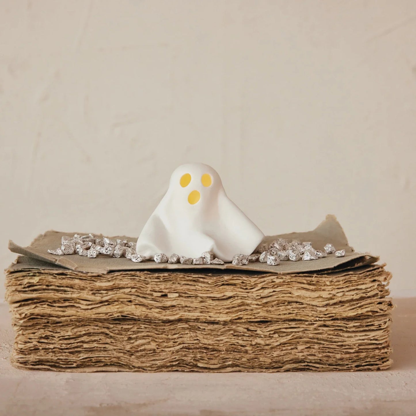 Stoneware Ghost with LED Light