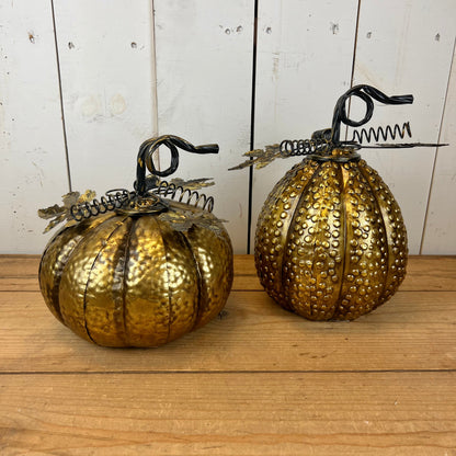 Gold Metal Pumpkins