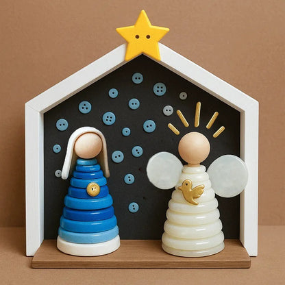 Button Nativity Scene Kit